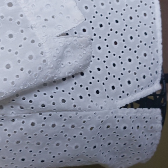 White Eyelet shirt "ALIA", size 14 - Picture 6 of 8